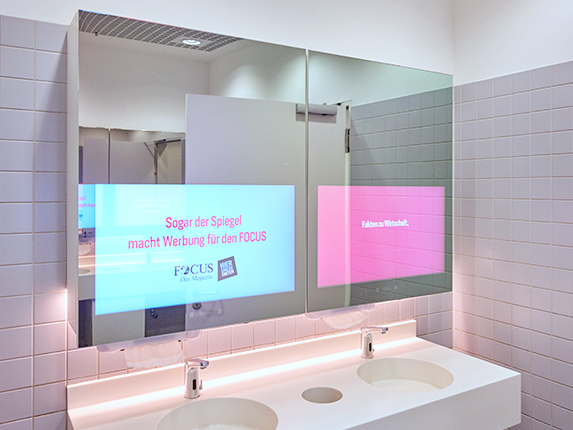 Digital mirror advertisement